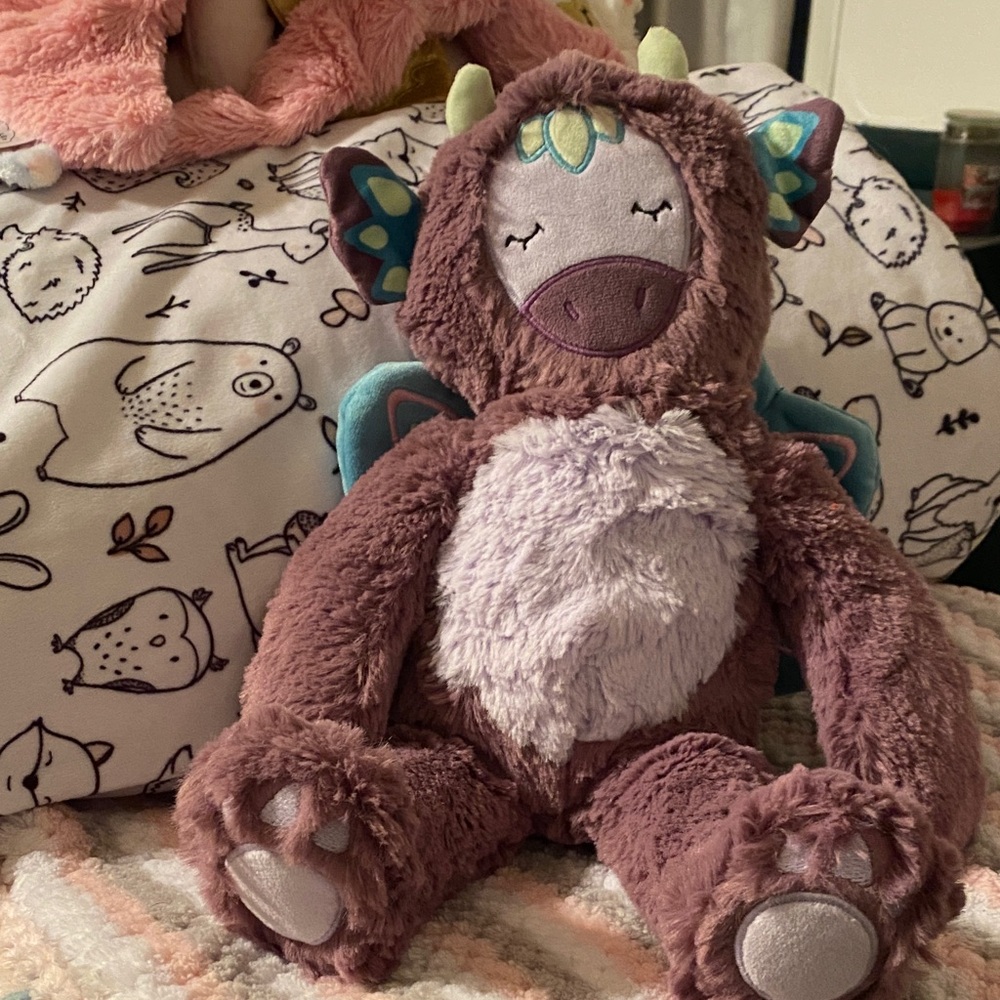 Cuddly Dragon Plush Toy - Purple and Blue